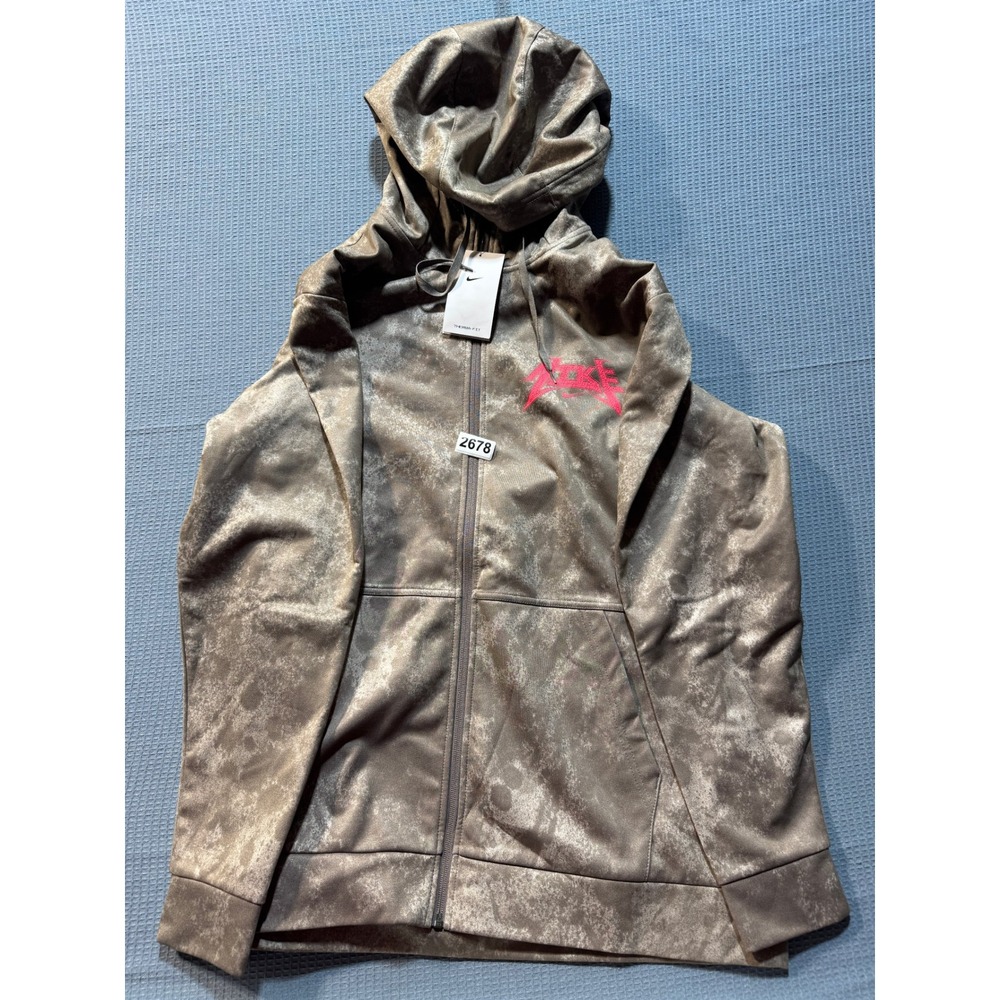 Nike Therma-FIT Full Zip Hoodie Mens XL Brown Pink DD1974-289